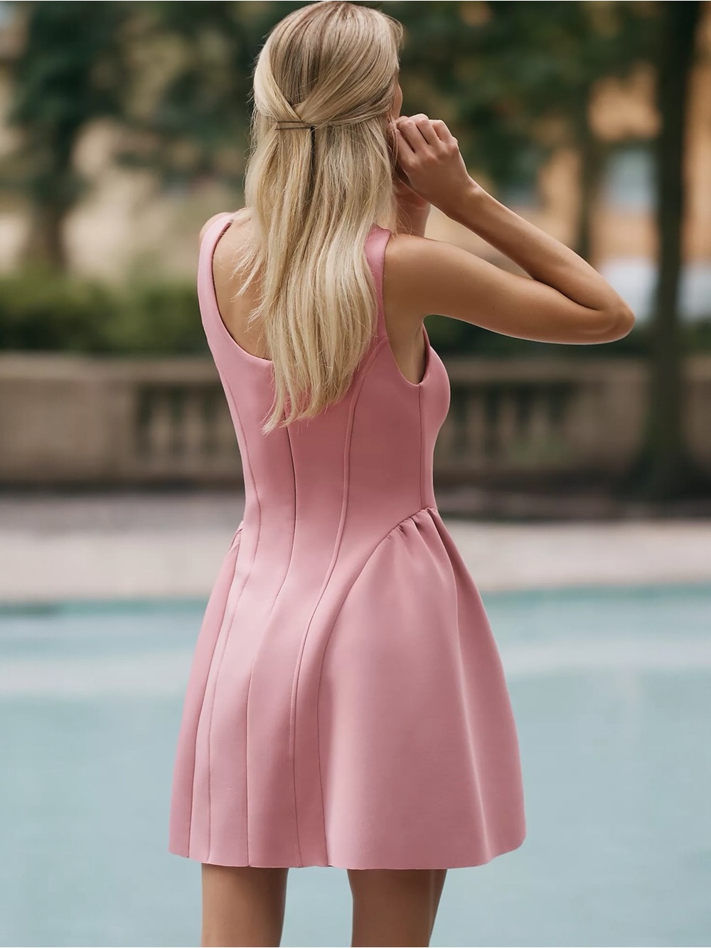 ANTHROPOLOGIE • Maeve Sleeveless Seamed Fit & Flare Mini Dress - Picture 2 of 12
